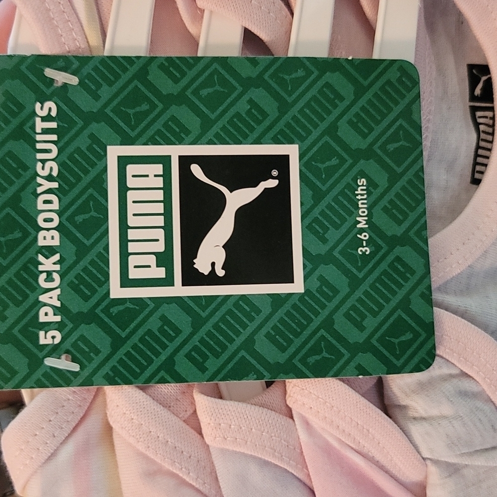 5 Pack Puma Bodysuits 3-6 months - Picture 8 of 8